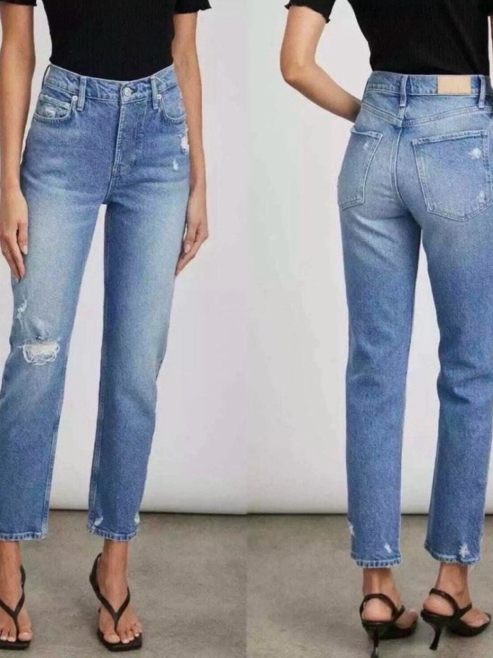 Rails Light Blue High-Rise Straight Leg Jeans - Women's